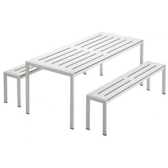 Gae Aulenti Sanmarco Table and Bench