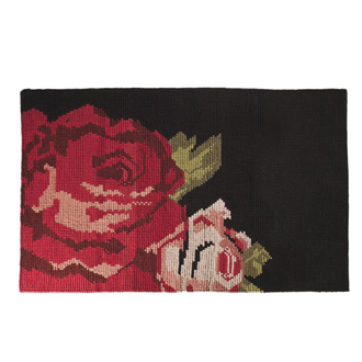 Kiki Van Eijk Rose Loop Black Carpet