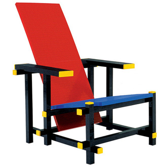 Blue Chairs on Mario Minale Red Blue Lego Chair